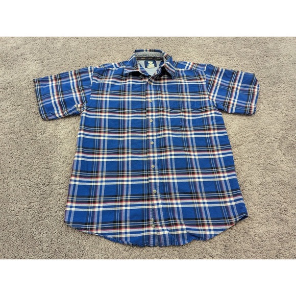 Wrangler 20X‎ Shirt Button Up Shirt Mens Extra Large Blue Plaid Western - Picture 1 of 6